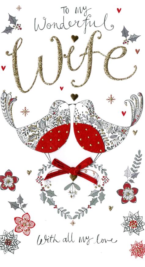Wishing you a very happy birthday doll! Wife Embellished Christmas Card | Cards