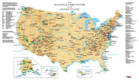 Us Map With National And State Parks Us States Map