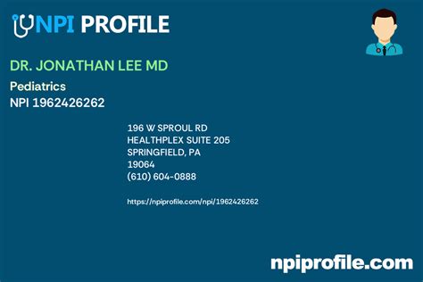 Dr Jonathan Lee Md Npi 1962426262 Pediatrics In Springfield Pa