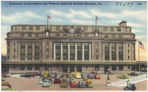 Delaware Lackawanna And Western Railroad Station Scranton Pa By