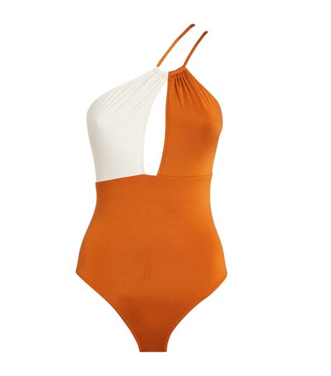 womens evarae orange rizo swimsuit harrods uk