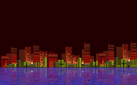 Pixel Art 16 Bit Sega Sonic The Hedgehog City Wallpapers Hd