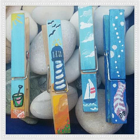 Hand Painted Clothespins Pegs Hand Painted Clothespins Hand