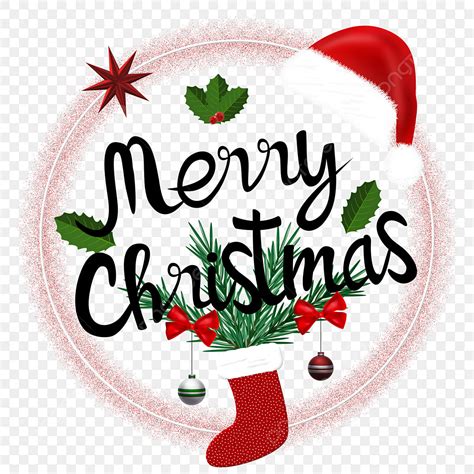Merry Christmas Text Clipart Transparent Background Merry Christmas