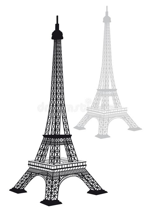 Eiffel Tower Silhouette Vector Stock Vector Illustration Of Vector