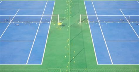 Panning Footage Of The Endless Complex Of Tennis Courts Loopable