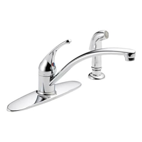 Shut off your water before beginning installation. Delta Foundations Single Handle Kitchen Faucet - Sears ...