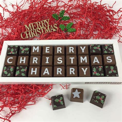 Personalised Christmas Chocolates T With Santa Image By Cocoapod
