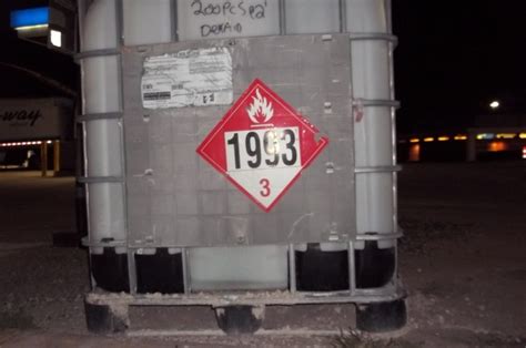 Hazmat Labels Markings And Placards On An Intermediate Bulk Container
