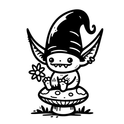 Very Cute Goblin Coloring Page Download Print Or Color Online For Free