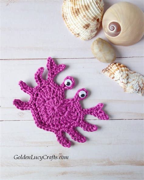 Free Crochet Sea Creatures Applique Pattern
