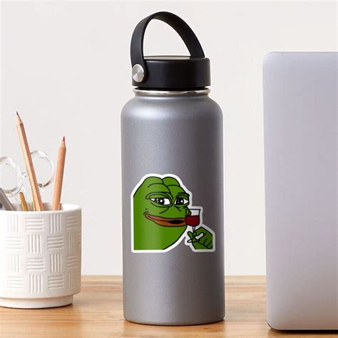Hq Pepe Drinking Wine Sticker For Sale By Gbengraff Redbubble