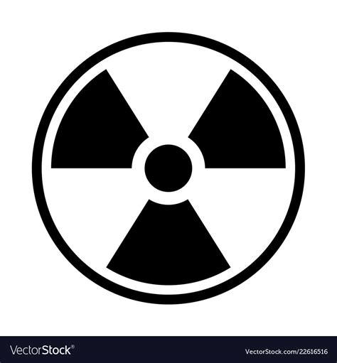 Radioactive Material Sign Symbol Radiation Vector Image