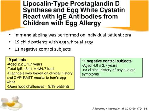 Egg Allergy New Allergens And Molecular Diagnosis