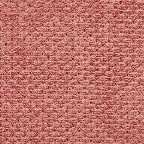 What kind of fabric is bella dura made of? Salmon Pink Solid Raised Texture Chenille Upholstery Fabric