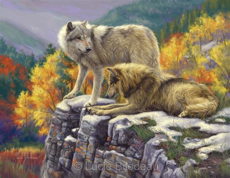 In The Wild Painting By Lucie Bilodeau Colorful Painting Of Two
