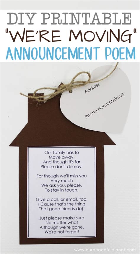 Free Printable Moving Announcements Free Printable Templates