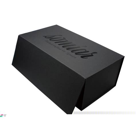Flat Pack Black Cardboard Foldable Magnetic Paper Boxes