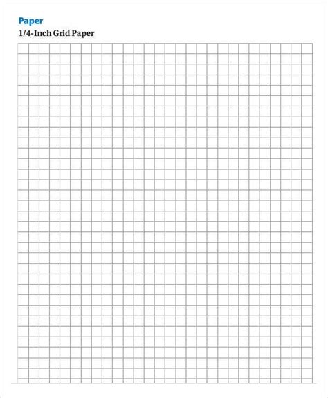 Printable Graph Paper 1 4 Inch Grid Printable Graph Paper