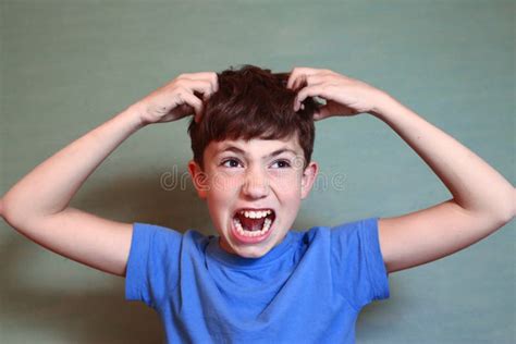 Boy Scratch His Head Isolated On Blue Stock Photo Image Of Itch