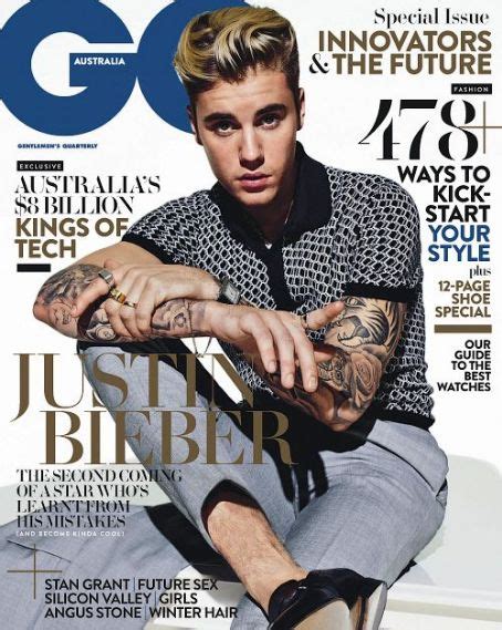 Justin Bieber Gq Magazine May 2016 Cover Photo Australia