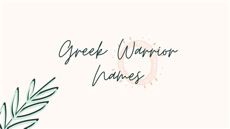 40 Greek Warrior Names Male And Female Namesbuddy