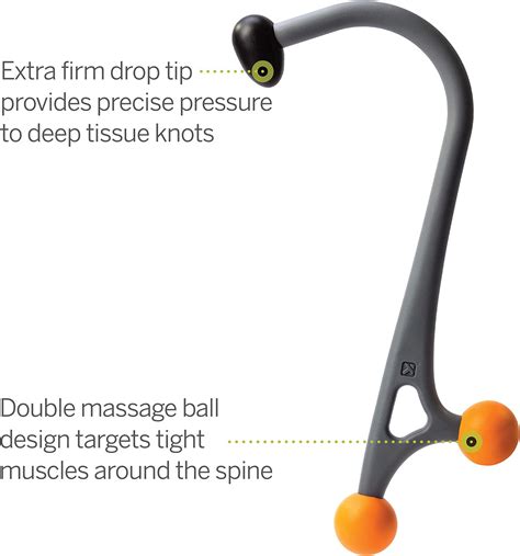 buy triggerpoint acucurve massage cane for neck back and shoulders gray orange online at