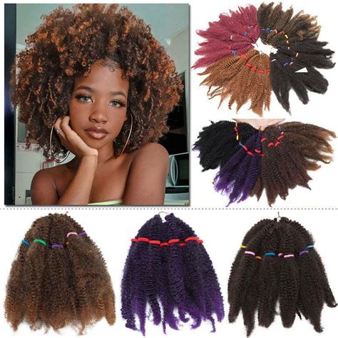 Afro Kinky Bulk Ombre Synthetic Kanekalon Twist Crochet Braids Hair Extensions T Ebay