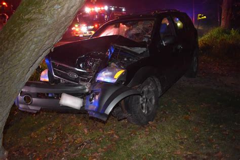 Driver Flees After Crashing Car Into Tree Seriously Injuring Passenger