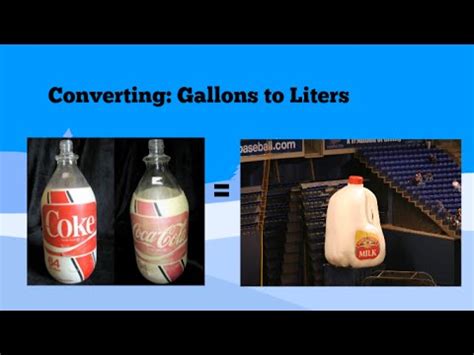 Liter (l) is a unit of volume used in metric system. Converting Gallons to Liters and Liters to Gallons - YouTube