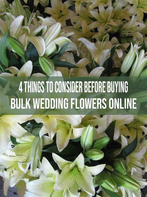 As part of the international van vliet flower group operating flower business right across the whole world, our buying power is immense and dependable. Bulk Wedding Flowers - 4 Things to Know Before You Buy in ...