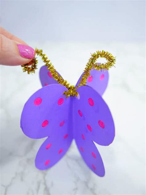 3d Paper Butterfly Craft Made With Happy Easy Spring Craft For Kids