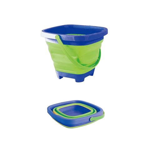 Puloru Folding Bucket Toy With Ergonomic Handle Space Saving Beach