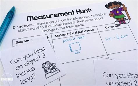📏 Measurement Hunt Free Printable Activities For 2nd Grade Kids