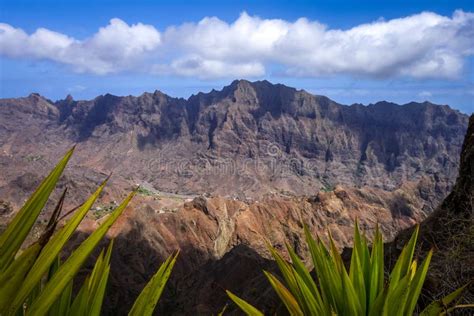 Mountains Landscape In Santo Antao Island Cape Verde Stock Photo