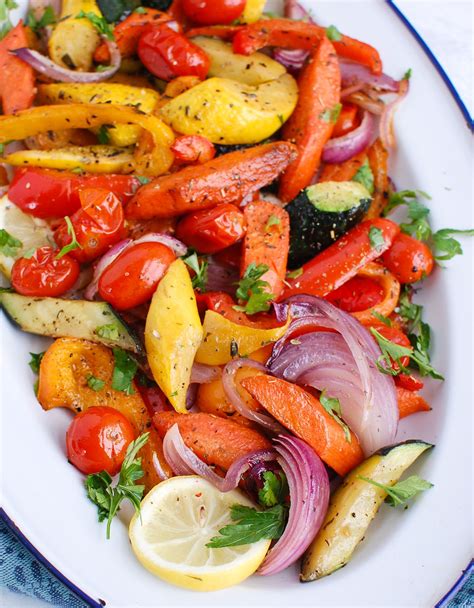 Mediterranean Roasted Vegetables Recipe Roasted Vegetable Recipes Veggie Side Dishes