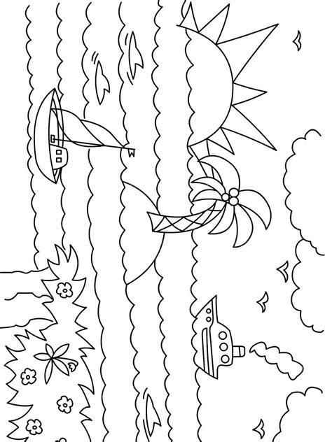 Printable Coloring Pages Of Sunsets