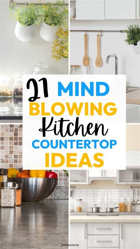 27 Kitchen Countertop Decor Ideas Im Obsessed With Sponge Hacks