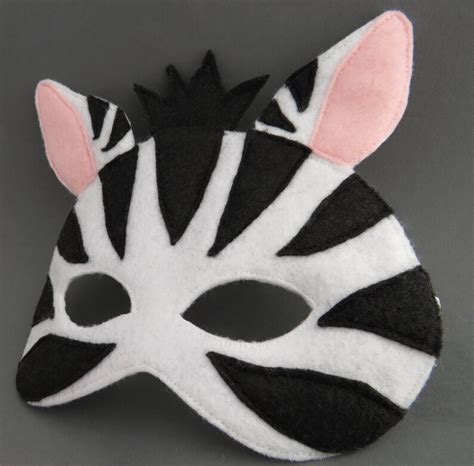 Felt Zebra Mask Zebra Costume Safari Animal Mask Zoo Etsy