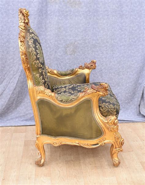 Pair Louis Xvi Gilt Arm Chairs Fauteuils French Interiors