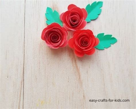 How To Make A Paper Rose Craft Easy Rose Craft For Kids