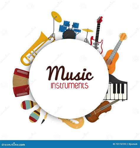 Icon Set Of Music Instrument Vector Graphic Stock Vector