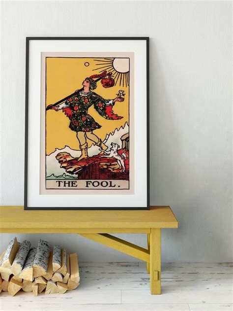The Fool Tarot Card Print The Fool Card Poster No Frame Etsy