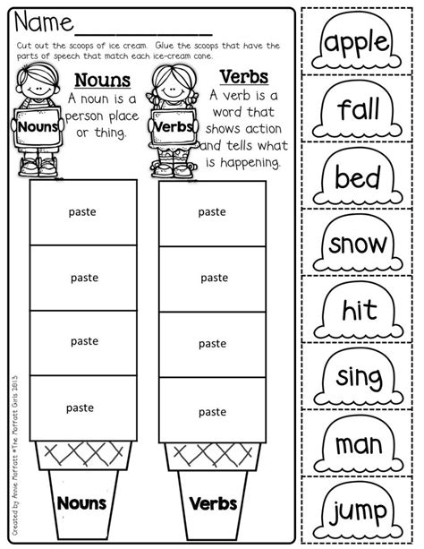 19 Free Cut And Paste Noun Worksheets