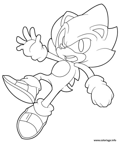 Coloriage Super Sonic JeColorie Com