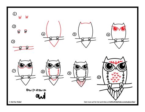 How To Draw An Owl How To Instructions