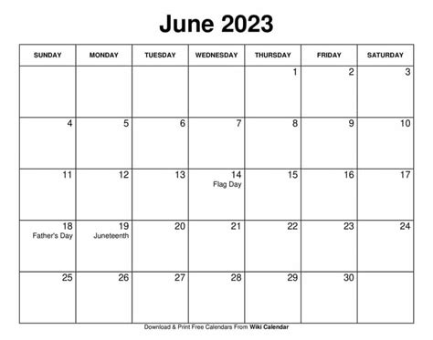 Free Printable June 2023 Calendar Templates With Holidays Wiki Calendar