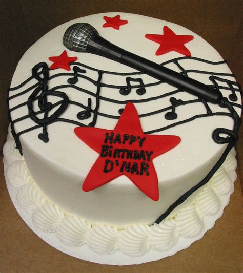 Music Dj Singer Microphone Groom Cake Or Birthday Cake Star Tortas