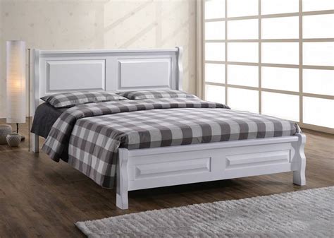 VICTORIA full solid wood queen size bed frame White  