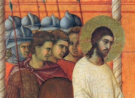 Arrest Of Jesus 13081311 By Duccio Public Domain Bible Painting